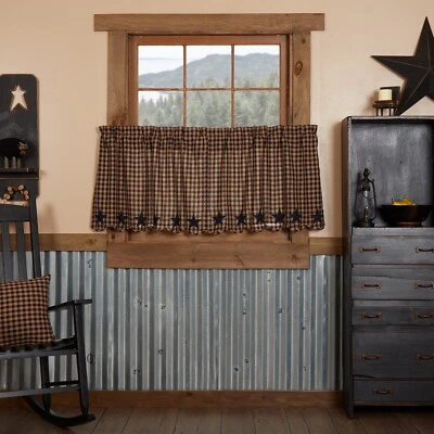 Juego Navy Star TIER 24x36 casa de campo rústica marcas VHC a cuadros azul marino caqui Foto 1 de 4