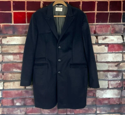 Abrigo de trabajo Rag & Bone para hombre 100 % lana virgen en negro talla 44 Foto 1 de 4