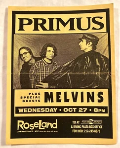 PRIMUS MELVINS/BAD RELIGION GREEN DAY DOPPELSEITIG VINT 93 KLEINER FLYER ROSELAND - Bild 1 von 2