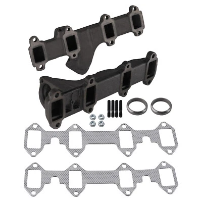 Colector de escape de hierro fundido derecho+izquierdo para Ford F100-F350 352 360 390 V8 1965-1976 Foto 1 de 4