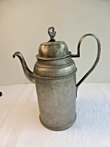 alte Kanne Krug mit Henkel Zinn Biedermeier antik 3 Punzen datiert 1819 - Bild 1 von 13