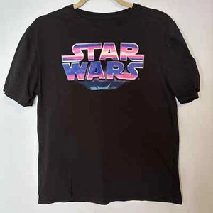Star Wars Darth Vader Dark Side Black Tee Youth XL Pink Blue - Picture 1 of 5