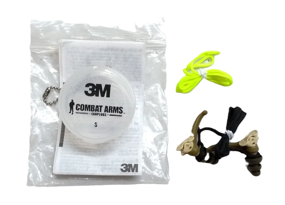 Genuine British Military Type Ear Plugs 3M Combat Arms In Storage Case SMALL NEW