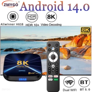 Tv Box WIFI6 BT 5.0 Allwinner H618 Octa core HD Media - Picture 1 of 12