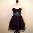 Betsey Johnson Vintage Party Dress Y2K Sleeveless 2 Knee Length Black Sequins