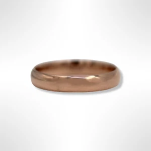 14K Rose Gold 4.2 MM Wedding Band (size 10.25) - Picture 1 of 6