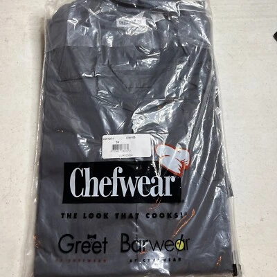 New Chefwear New Chef Shirt Gray Snaps Up XXL 2XL - Image 1 of 4