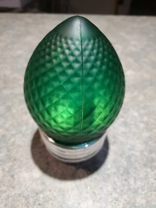 Vintage Light Up Green Standing Christmas Bulb Tested Working! - Picture 1 of 4