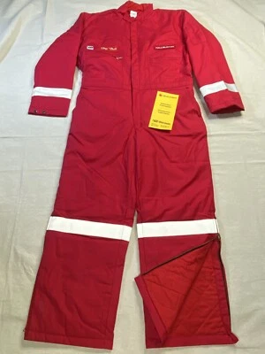 Wenaas Halliburton Flame Resistant Coveralls Size US 50 Regular Red FR Work Suit - Image 1 of 4