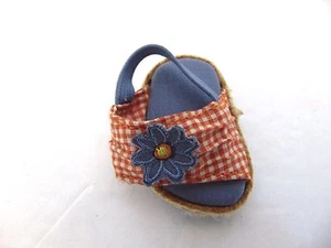 AMERICAN GIRL Bitty Baby Gingham Flower Right SANDAL Country Day Accessory - Picture 1 of 1