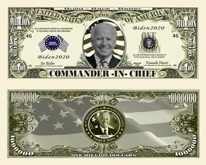 ✅ 100 Stück Joe Biden Presidential Commander 1 Million Dollar Neuheit Geld ✅ - Bild 1 von 7