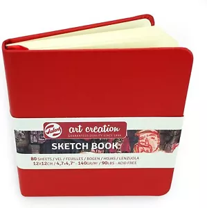 Hardback Sketchbook Art Creation 80 Sheets 140gsm 12 x 12cm Red - Royal Talens - Picture 1 of 7