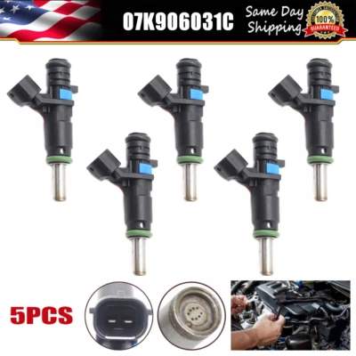 5x 07K906031C Inyector de combustible para Volkswagen 2007-2012 2013 2014 Beetle Jetta 2,5 L Foto 1 de 4