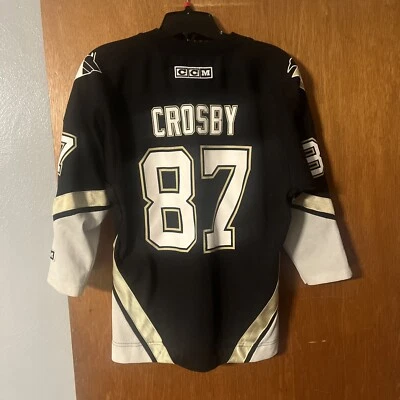 Camiseta deportiva negra juvenil CCM Pittsburgh Penguins Sidney Crosby novato L/XL Foto 1 de 4