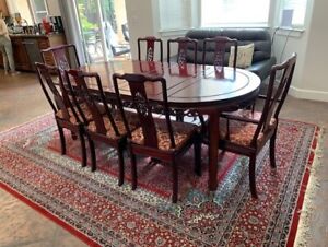 Chinese  Rosewood Dining Table (Round or oval or larger oval)Set 8 Chairs.