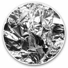 2 x Vinyl Stickers 10cm - Silver Aluminium Foil Cool Cool Gift #2061