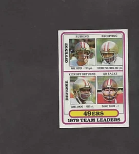 1980 Topps #526 49ers Team Leaders Checklist ***Unmarked*** - Picture 1 of 2