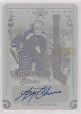 2021 Leaf Lumber Printing Plate Yellow 1/1 Gerry Cheevers #SS-GC1 Auto HOF 4f5