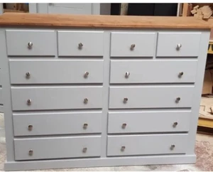 HANDMADE AYLESBURY 10 DRAWER MIX CHEST IN IVORY (NOT FLATPACKED) - Picture 1 of 4