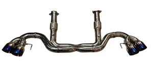 Chevrolet Corvette C8 6.2L 2020-2024 TOP SPEED PRO-1 T304 SS X-Pipe Exhaust BLUE - Picture 1 of 8