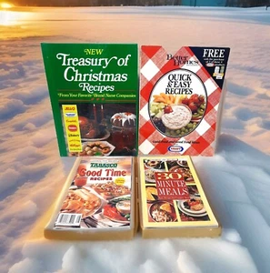 Lot of 4 Christmas Baking Quick & Easy Holiday Meals Appetizers Desserts - Bild 1 von 24