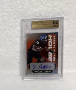 Autógrafo Leaf Valiant Jaret Patterson 2021 casa de tarjetas naranja 31/50 BGS 9,5/10 - Imagen 1 de 3