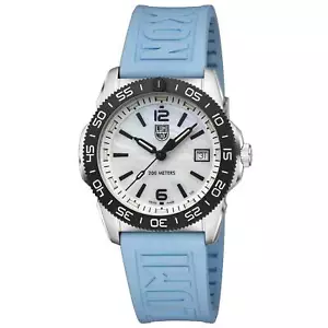 Luminox Men's Watch Pacific Diver Ripple Quartz Coastal Blue Rubber Strap 3124.M - Picture 1 of 7