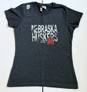 Nebraska Huskers Graphic T-Shirt Black Size Medium - Picture 1 of 5
