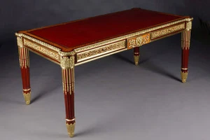 L-Sam-380 Majestic Bureau Plat IN Louis XVI Style After Jean Henri Riesener - Picture 1 of 1