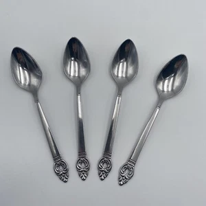 1881 Rogers Stainless Oneida Ltd DANISH COURT Teaspoons Set of 4 Flatware - Picture 1 of 10