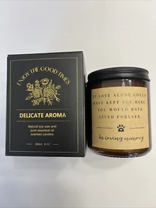 Dog Cat Pet Memorial Candle In Jar With Saying. GIFT New Delicate Aroma Soy Wax - Picture 1 of 2