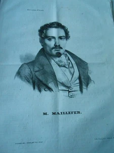 Litho 1835 - Portrait von Herrn Maillefer Martin geboren in Nancy - Bild 1 von 1