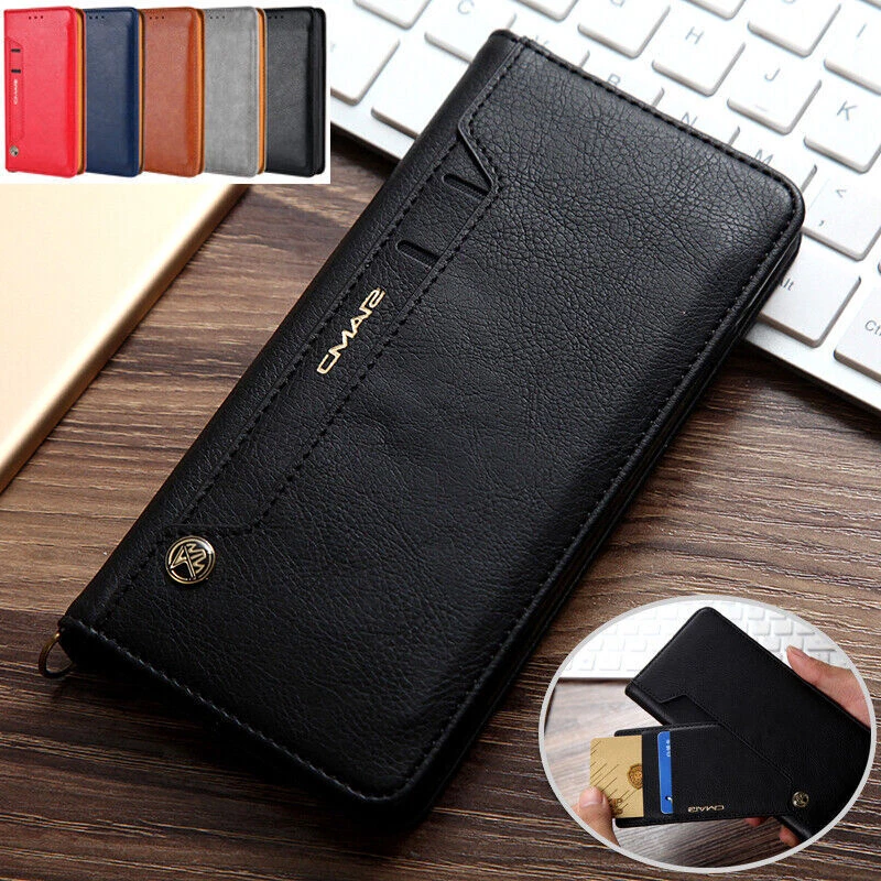 For iPhone 16E 14 13 12 15 17 Pro Max Luxury Leather Flip Wallet Crad Case Cover - Image 1 of 4