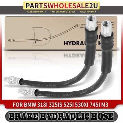2x Front or Rear Brake Hydraulic Hose for BMW 318i 325 325e 325i 325is 525i 528i - Image 1 of 4