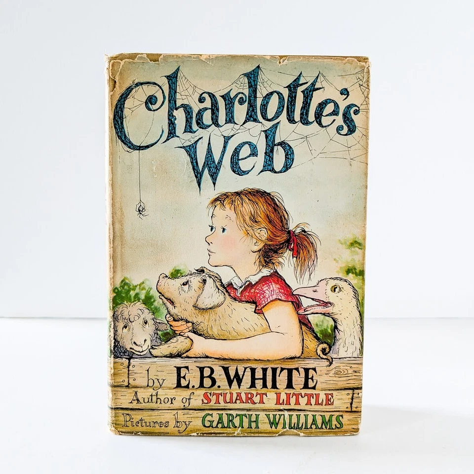 CHARLOTTE'S WEB by E. B. White, 1952 1st Edition Later Print H-K, DJ Dust Jacket Foto 1 de 4