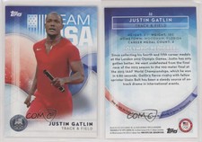 2016 US Olympic & Paralympic Team and Hopefuls Silver Justin Gatlin Rookie RC