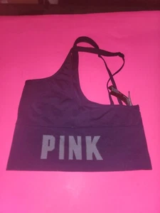 Pink By Victoria's Secret Sport Seamless Lightly-Lined Logo Bralette Size Small - Picture 1 of 8