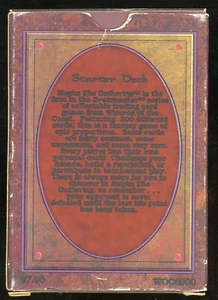 Magic The Gathering Alpha 1993 Magic The Gathering baraja de inicio vacía sin cartas - Imagen 1 de 6