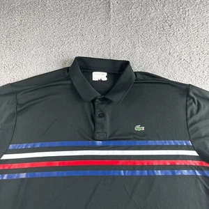 Lacoste Sport Poloshirt Herren 4XL schwarz gestreift ultra trocken Golf Performance Sport - Bild 1 von 14