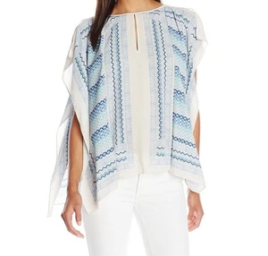 NEW BCBG MAX AZRIA CANVAS COMBO KAILI WOVEN TOP AXZ1U681/S487A SZ XS - Picture 1 of 2