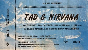COBAIN, GROHL, NOVOSELIC - Concert Ticket 1989 - Manchester - reprint - Picture 1 of 1