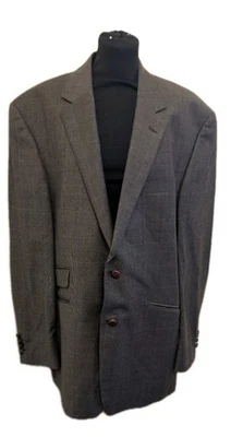 Vintage Jaeger Green Check 100% Wool Jacket,  Elbow Pads UK 46L, EU 56, US 46. - Image 1 of 4