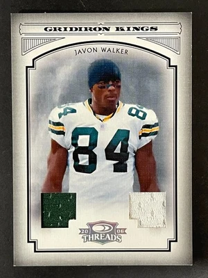 2006 Donruss Threads Gridiron Kings Javon Walker #PKG-22 /230 Dual Game-Worn - Image 1 of 2