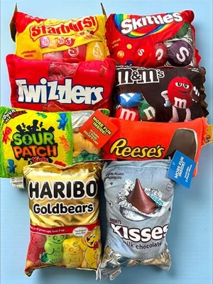 Iscream Candy Pillow: M&Ms, Twizzlers, Kisses, Reeses, Starburst, Skittles - Image 1 of 4