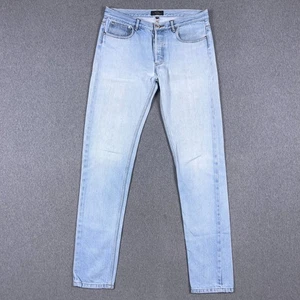 APC Petit New Standard Jeans Mens 30 (Fit 32x34) Light Wash Blue Denim Slim - Picture 1 of 12