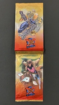 1995 Fleer Ultra Marvel X-Men 2 запечатанные упаковки винтажные коллекционные карты кабель и гамбит - Изображение 1 из 4
