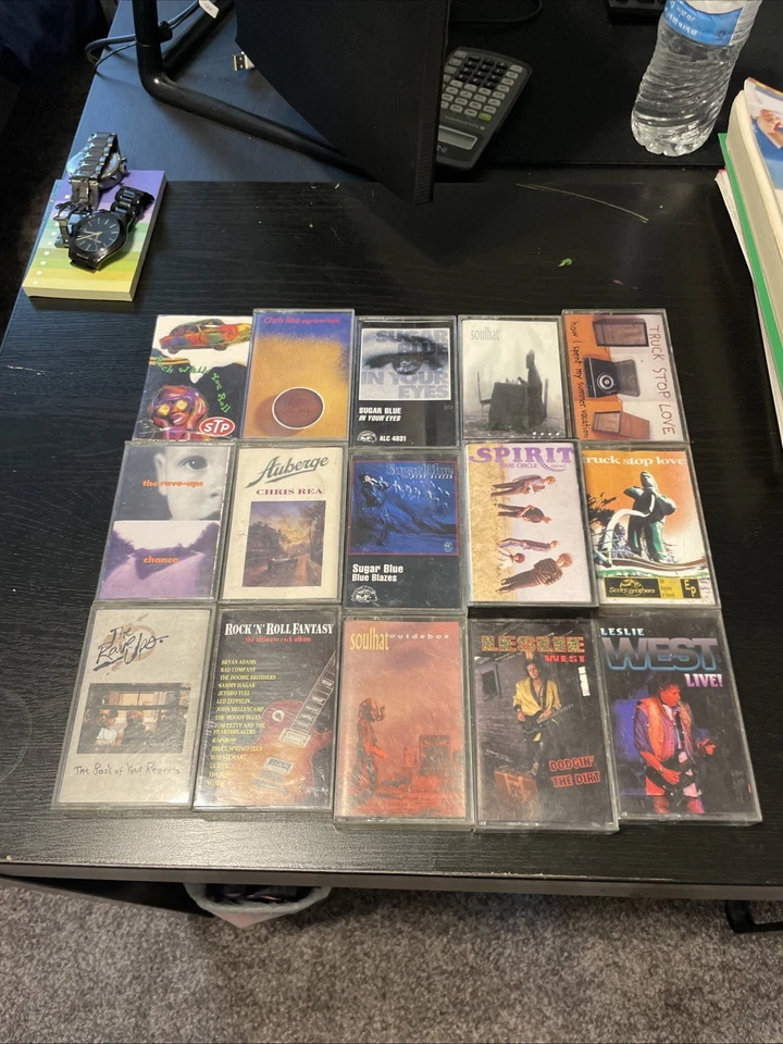 Lot Of 15 Cassettes- 80s 90s Rock - Random Artists (Rave Ups, Chris Rea, Spirt.. — 第 1/4 张图片