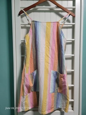 Mini Vestido Recto Billabong Rayas Talla Pequeña Foto 1 de 4