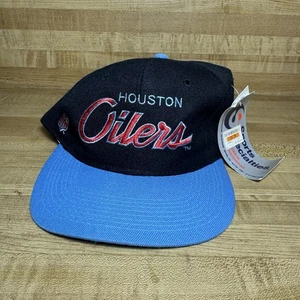 Neu mit Etikett Houston Oilers Snapback Mütze Sport Spezialitäten Schrift Vintage DS schwarz NFL - Bild 1 von 7