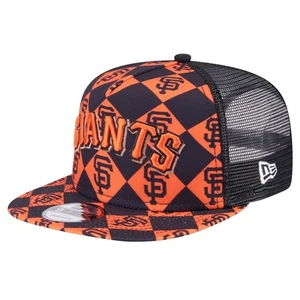 Men's New Era Black San Francisco Giants Seeing Diamonds A-Frame Trucker 9FIFTY - Picture 1 of 6